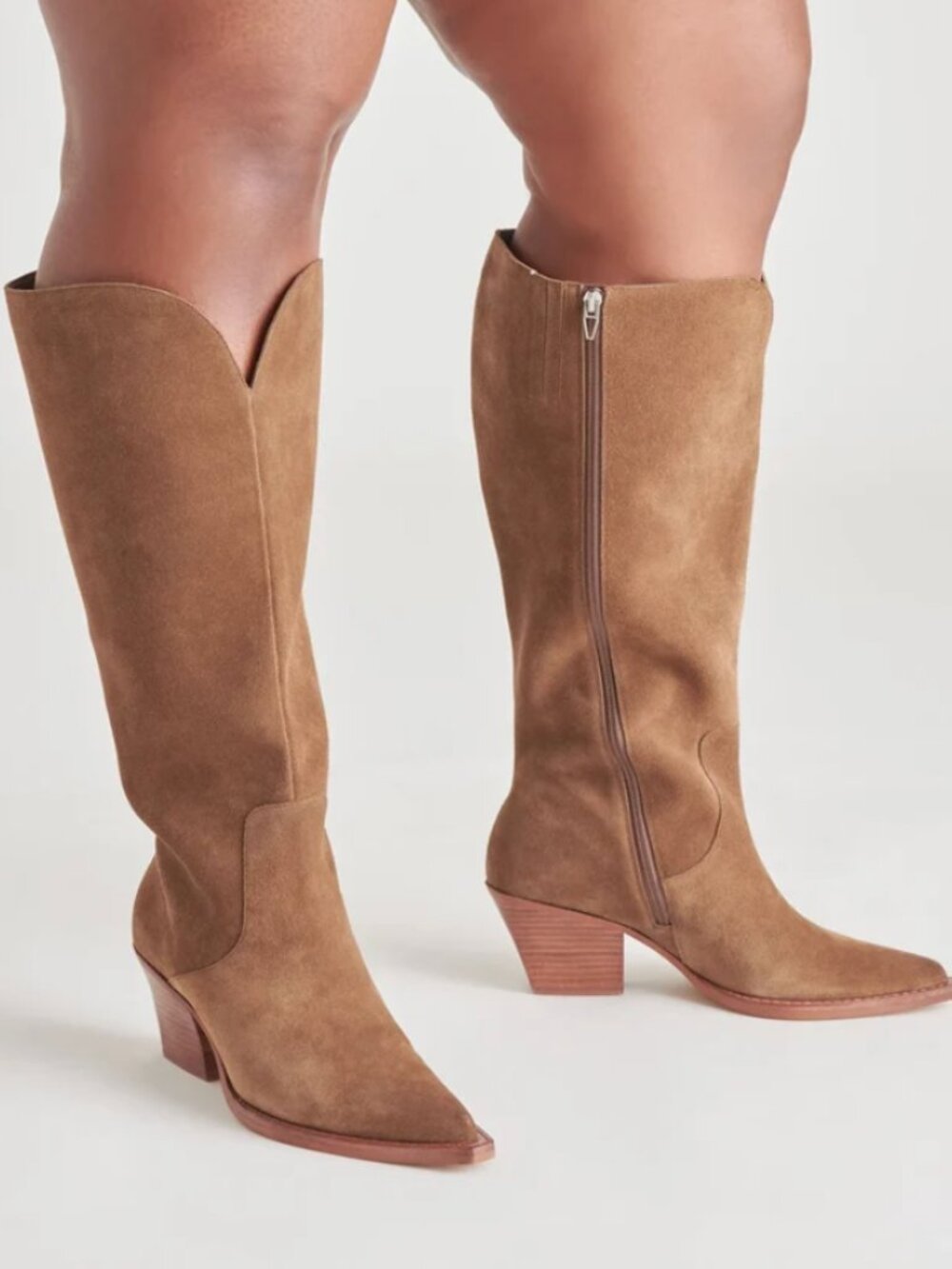 Dolce Vita Raj Extra Wide Calf Brown Suede - NWT - Size 9.5XWC